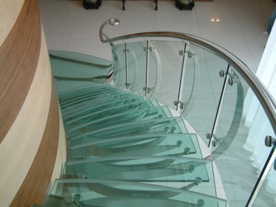 Glass stairs